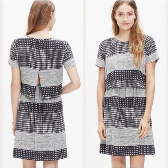 💜 Madewell Silk Dress in Hashtag Stripes - Picture 5 of 6